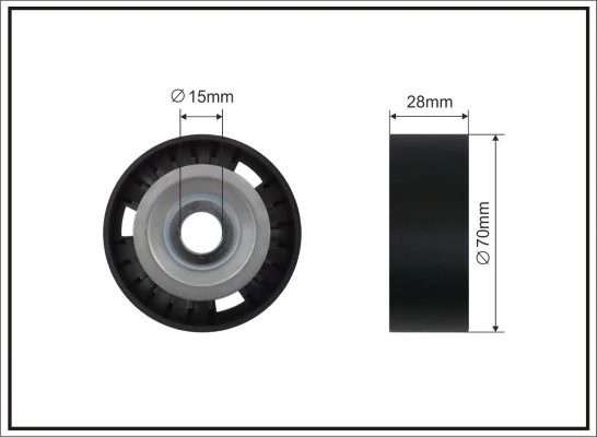 Tensioner Pulley, V-ribbed belt 500252 SC
