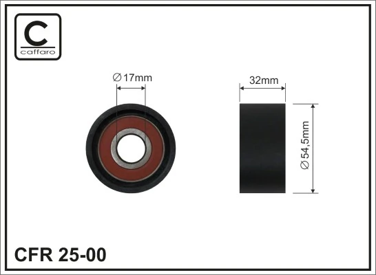 Deflection Pulley/Guide Pulley, timing belt 25-00