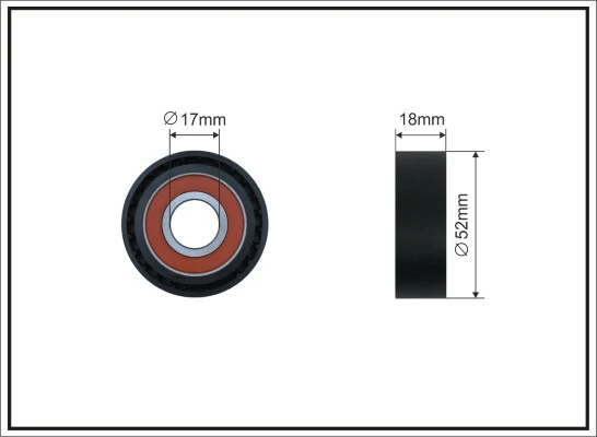 Tensioner Pulley, V-ribbed belt 04-00