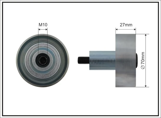 Deflection/Guide Pulley, V-ribbed belt 500479