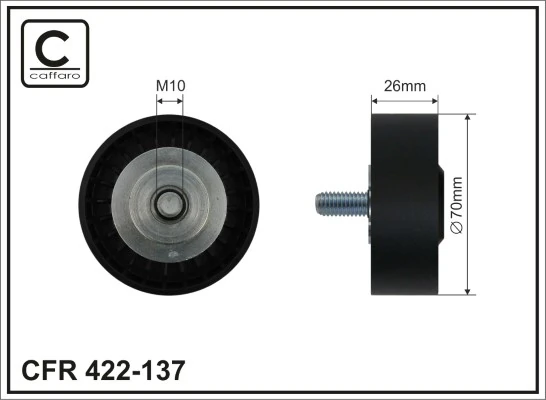 Deflection/Guide Pulley, V-ribbed belt 422-137