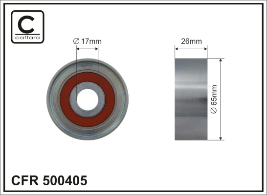 Tensioner Pulley, V-ribbed belt 500405