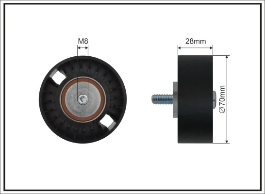 Deflection/Guide Pulley, V-ribbed belt 11-09 SC
