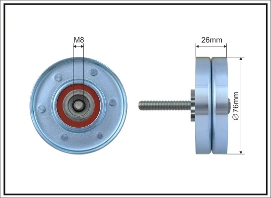 Deflection/Guide Pulley, V-ribbed belt 500293