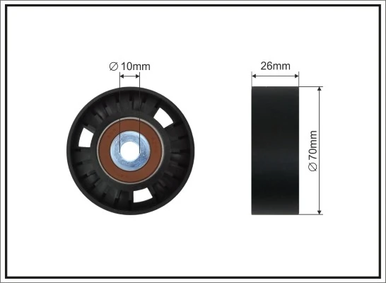 Deflection/Guide Pulley, V-ribbed belt 281-26 SC