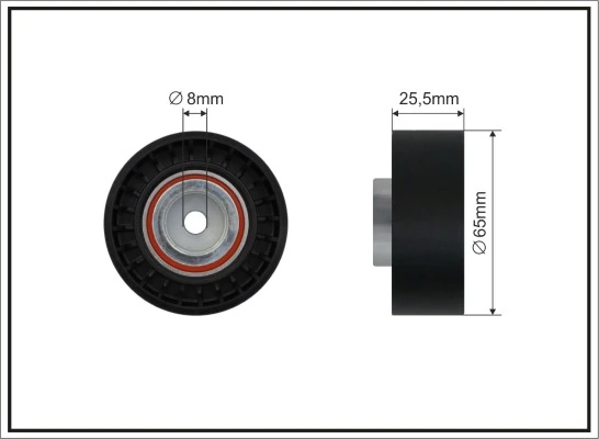 Deflection/Guide Pulley, V-ribbed belt 05-06