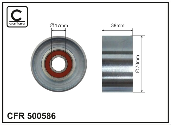Tensioner Pulley, V-ribbed belt 500586