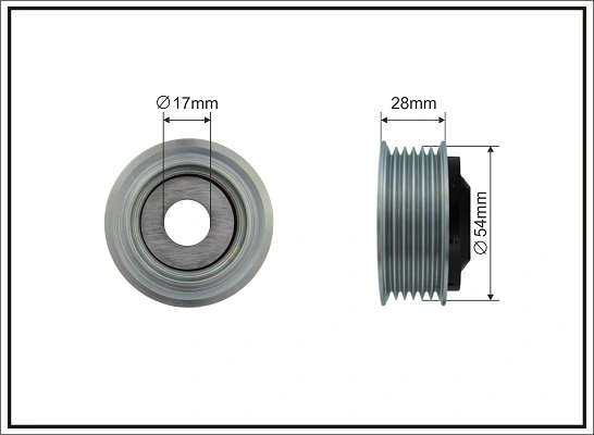 Deflection/Guide Pulley, V-ribbed belt 500662