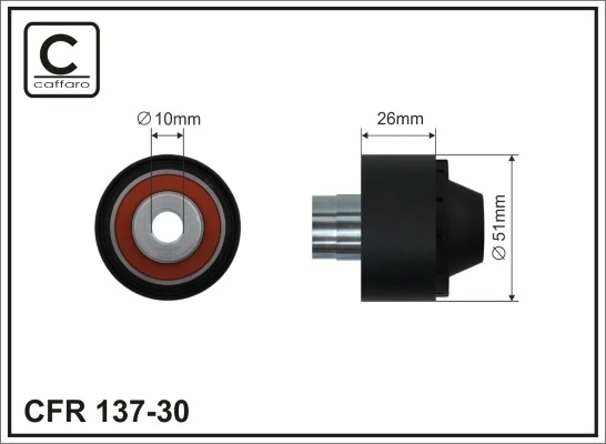 Deflection/Guide Pulley, V-ribbed belt 137-30