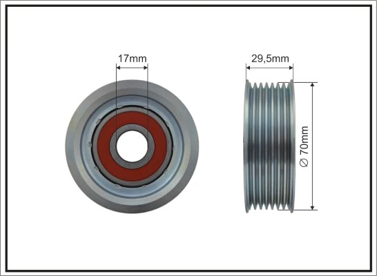 Tensioner Pulley, V-ribbed belt 500408