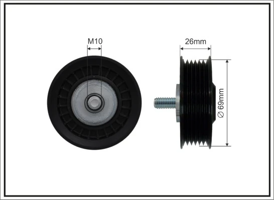 Deflection/Guide Pulley, V-ribbed belt 84-04