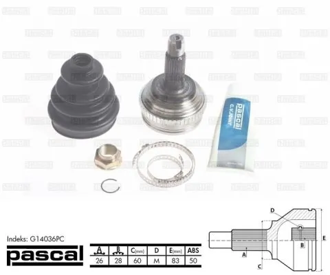 Joint Kit, drive shaft G14036PC
