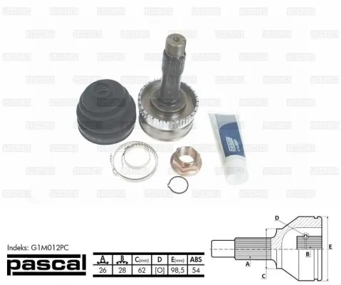 Joint Kit, drive shaft G1M012PC