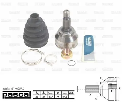Joint Kit, drive shaft G1K025PC