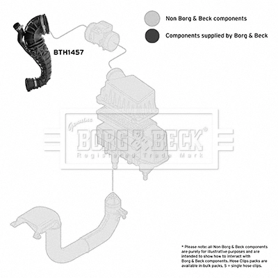 Intake Hose, air filter BTH1457