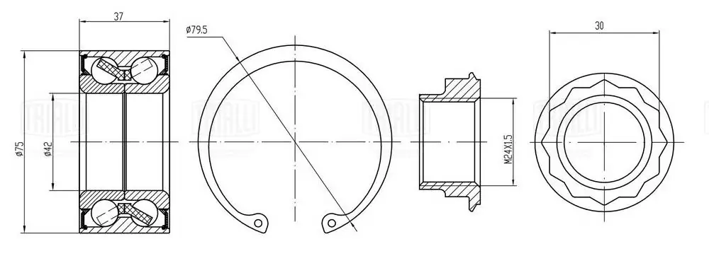 SNR GA357.16 Deflection/Guide Pulley, V-ribbed belt