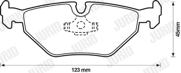Brake Pad Set, disc brake Jurid White Low Dust 571960JC