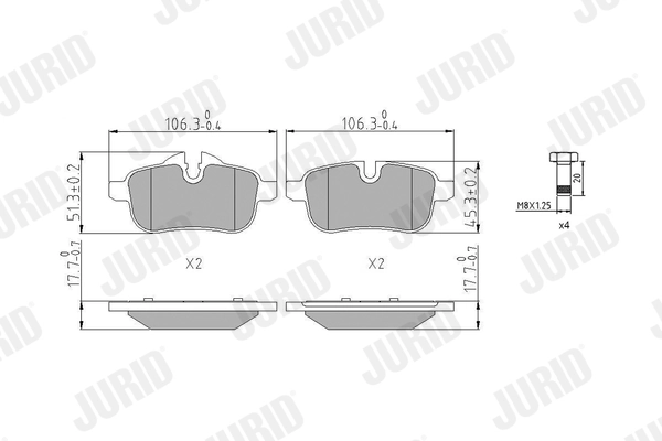 Brake Pad Set, disc brake 573651J