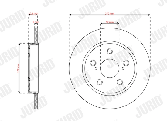JURID 563819JC Brake Disc