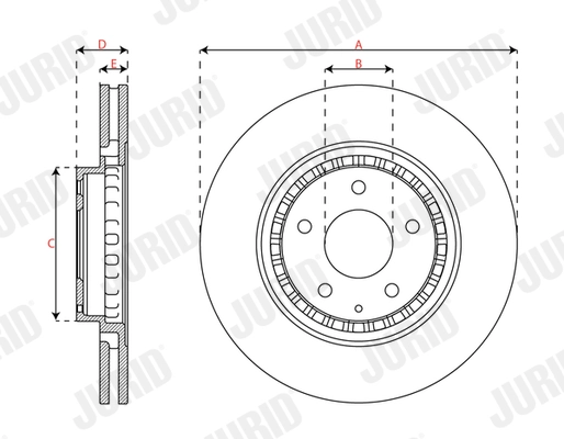 JURID 563714JC Brake Disc