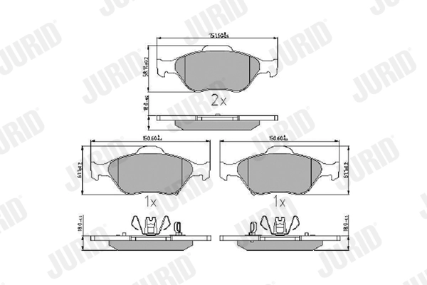 Brake Pad Set, disc brake 572576J