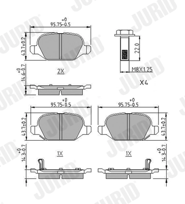 Brake Pad Set, disc brake 573427J