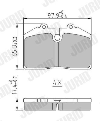 Brake Pad Set, disc brake 571348J