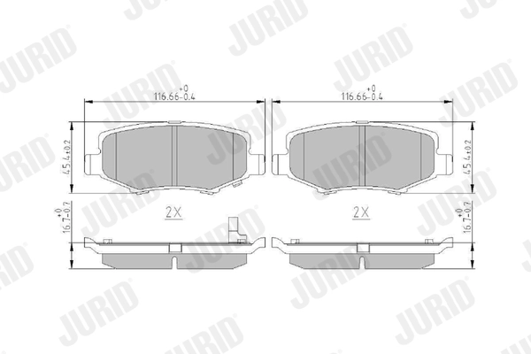 Brake Pad Set, disc brake 573323J