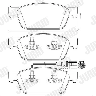 Brake Pad Set, disc brake 573330J