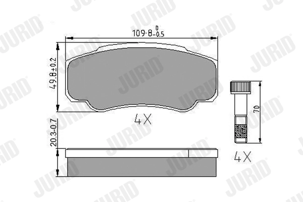 Brake Pad Set, disc brake 573115J