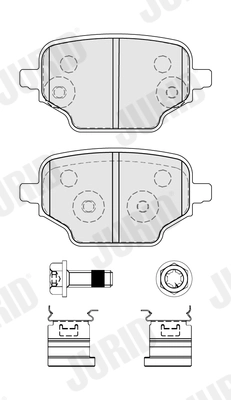 Set bantalan rem, rem cakram 574120J