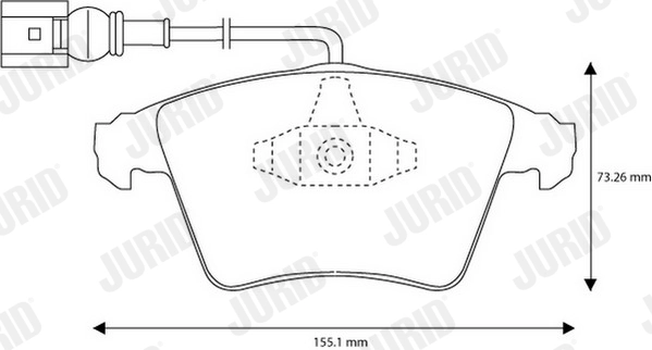 Brake Pad Set, disc brake Jurid White Low Dust 573159JC
