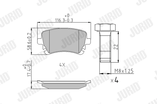 Brake Pad Set, disc brake 573219J