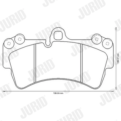 Brake Pad Set, disc brake Jurid White Low Dust 573282JC
