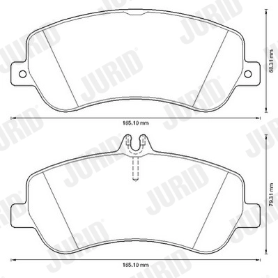 Brake Pad Set, disc brake Jurid White Low Dust 573321JC