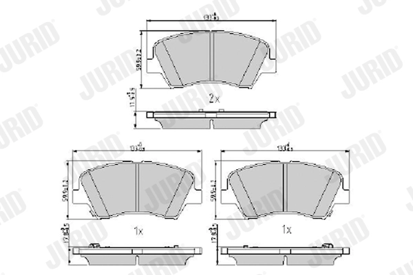 Brake Pad Set, disc brake 573406J