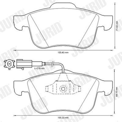 Brake Pad Set, disc brake 573350J