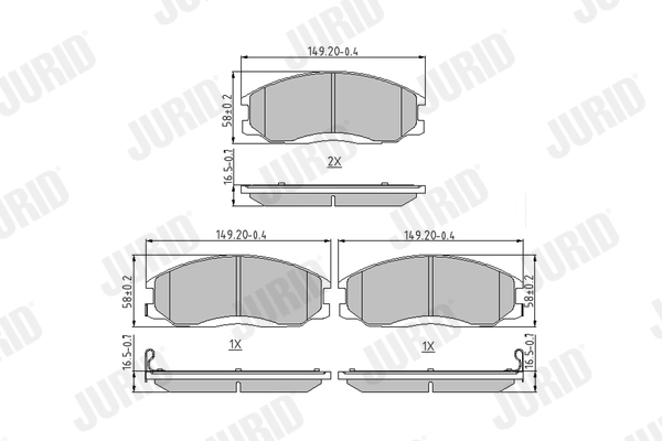 Brake Pad Set, disc brake 572453J