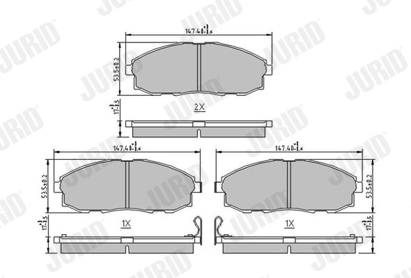 Brake Pad Set, disc brake 572442J