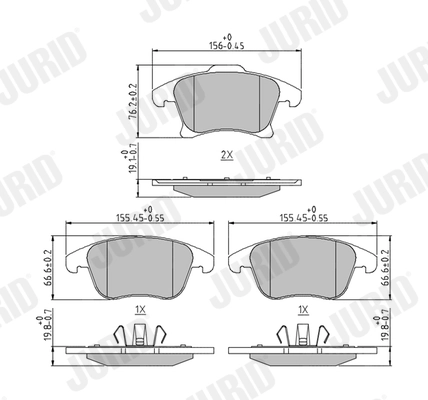Brake Pad Set, disc brake 573674J