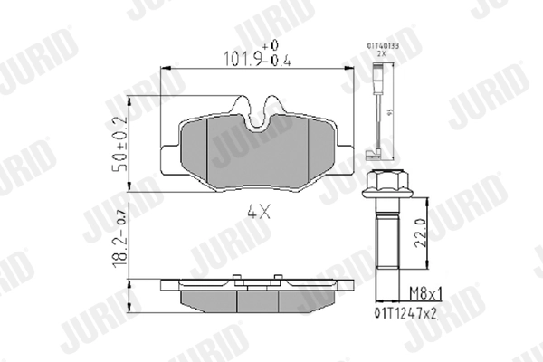Brake Pad Set, disc brake 573222J