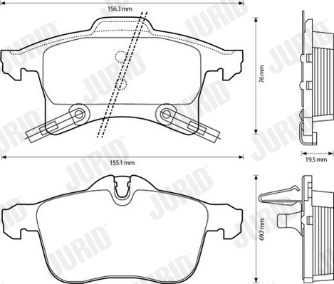 Brake Pad Set, disc brake 573153J