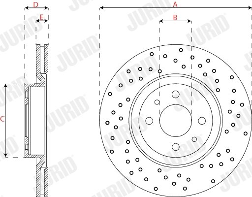 JURID 563303JC Brake Disc