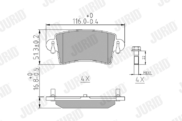 Brake Pad Set, disc brake 573055J