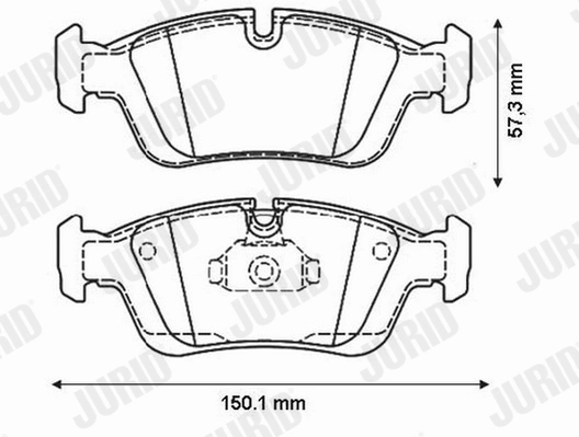 Brake Pad Set, disc brake Jurid White Low Dust 571959JC
