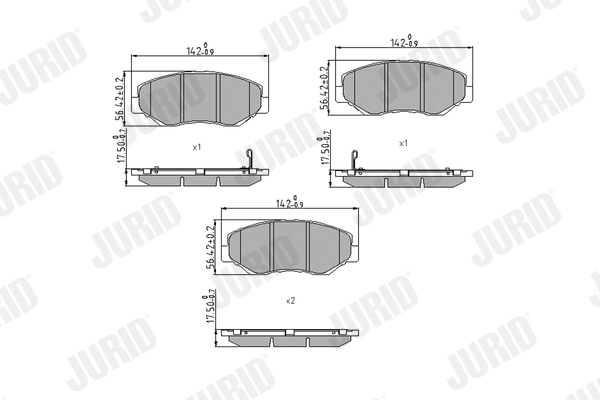 Brake Pad Set, disc brake 572504J