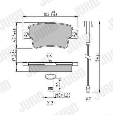 Brake Pad Set, disc brake 573345J