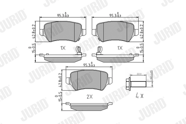 Brake Pad Set, disc brake 573122J