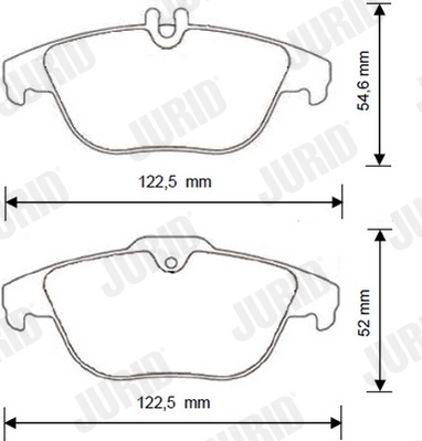 Brake Pad Set, disc brake Jurid White Low Dust 573248JC