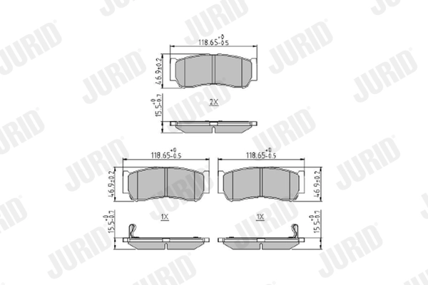 Brake Pad Set, disc brake 573676J